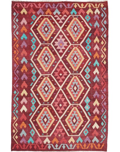 Tappeto Kilim Afghanistan marrone beige 123x187