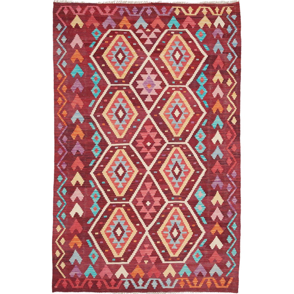 Tappeto Kilim Afghanistan marrone beige 123x187
