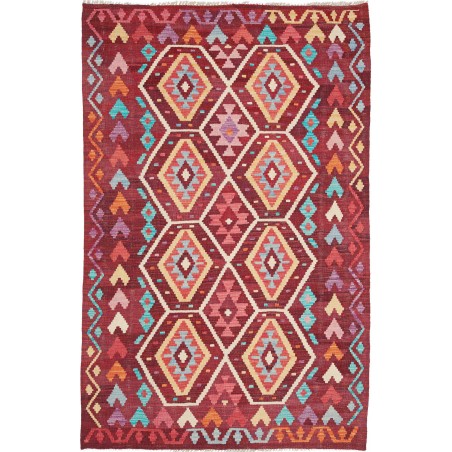 Tappeto Kilim Afghanistan marrone beige 123x187