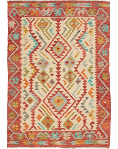 Tappeto Kilim Afghanistan marrone 123x175