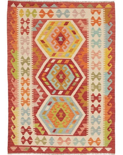 Tappeto Kilim Afghanistan marrone 123x174