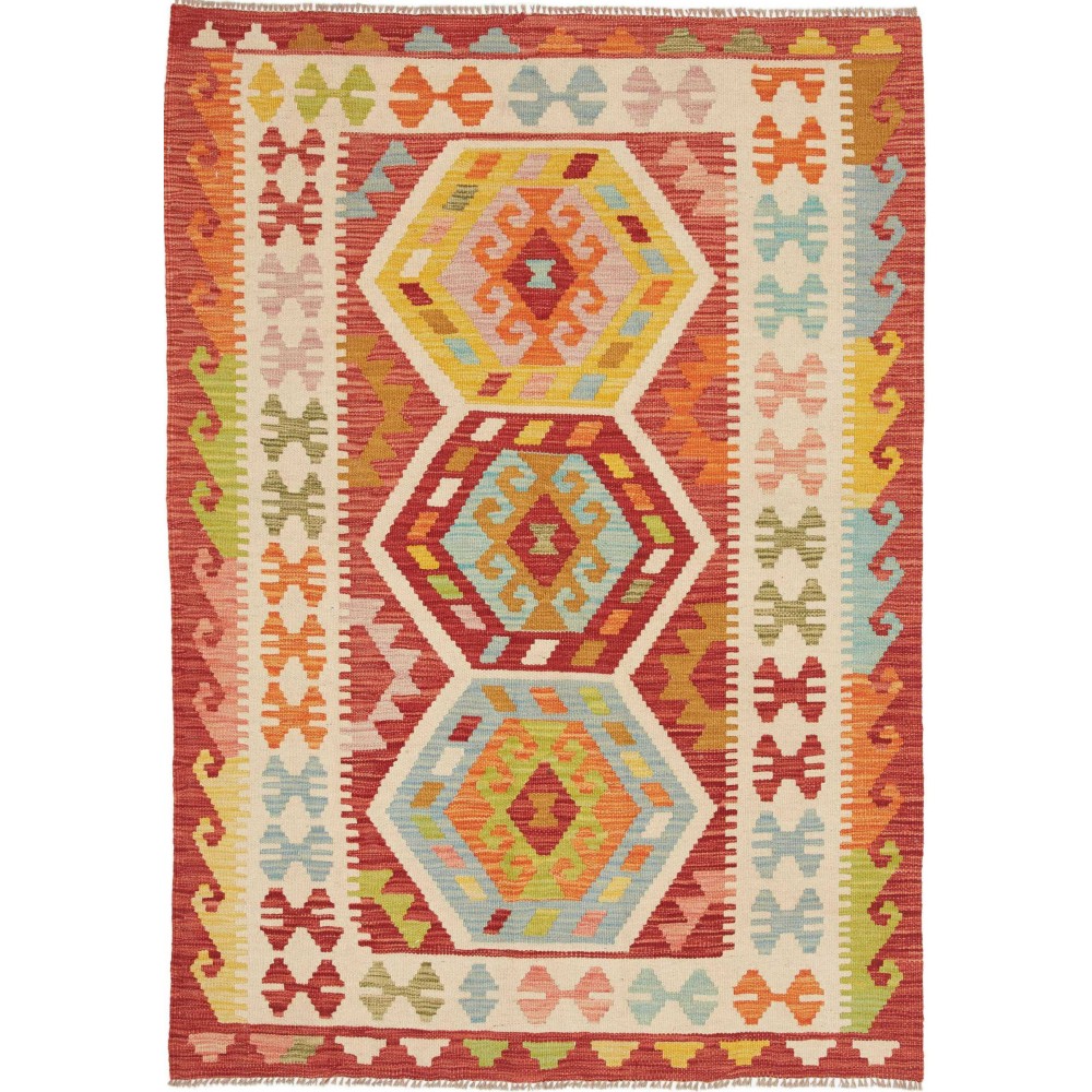 Tappeto Kilim Afghanistan marrone 123x174