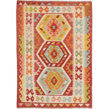 Tappeto Kilim Afghanistan marrone 123x174