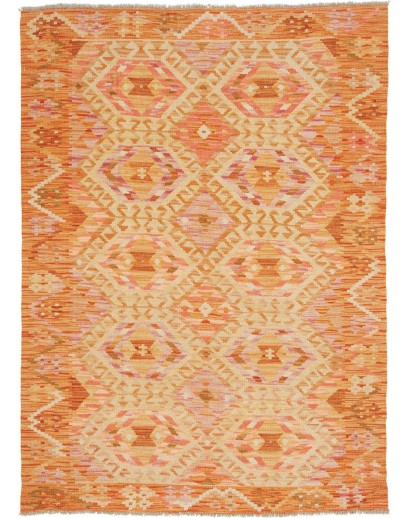 Tappeto Kilim Afghanistan arancione bianco 131x180