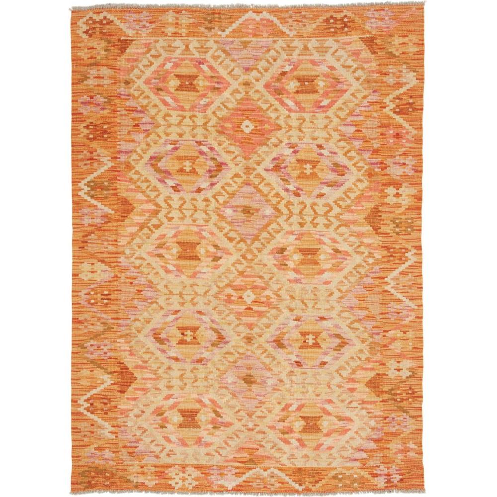 Tappeto Kilim Afghanistan arancione bianco 131x180
