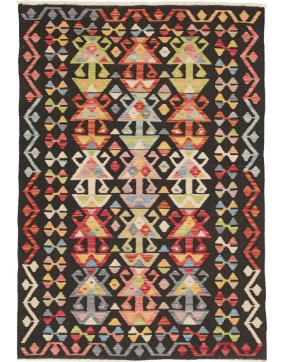 Tappeto Kilim Afghanistan marrone 118x174