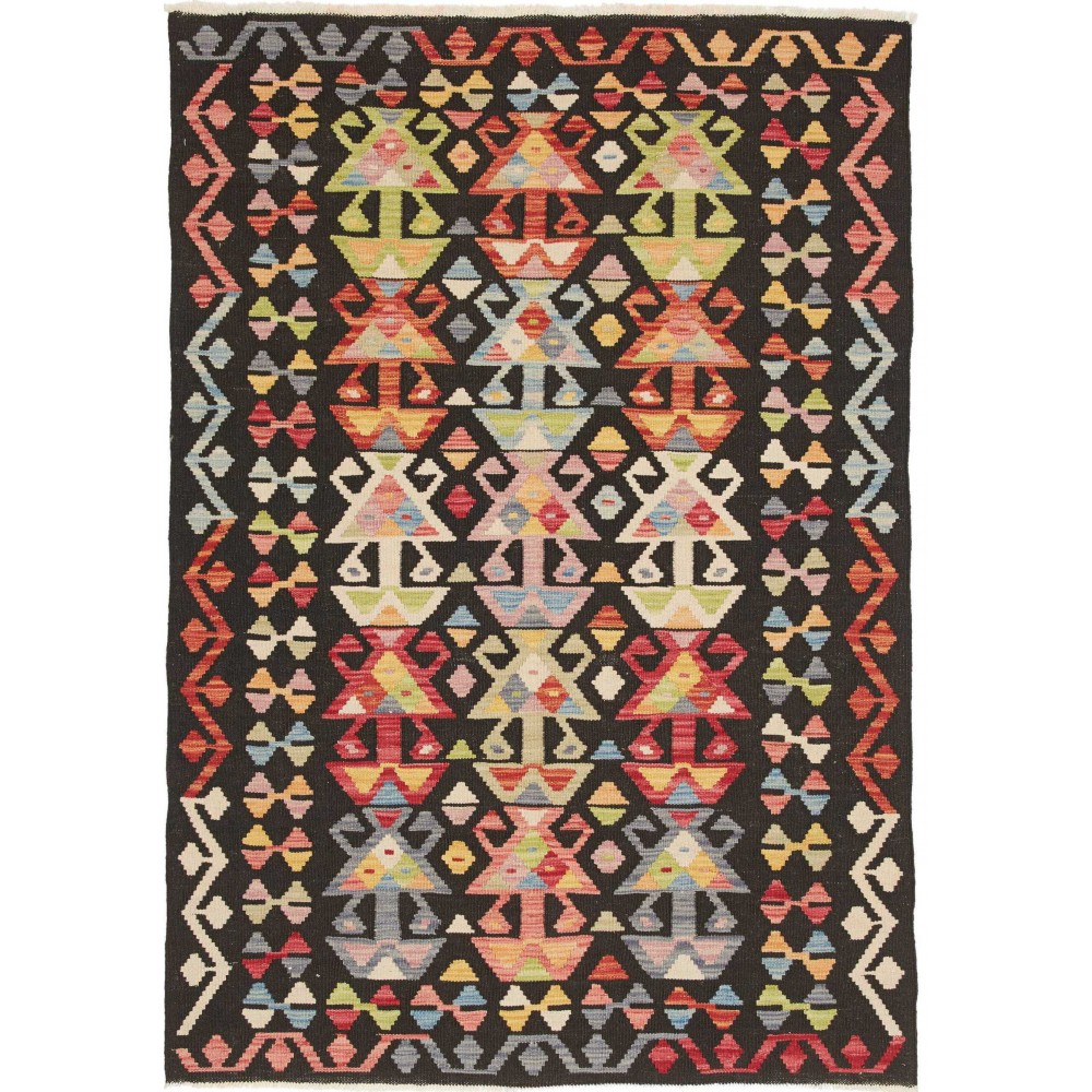 Tappeto Kilim Afghanistan marrone 118x174