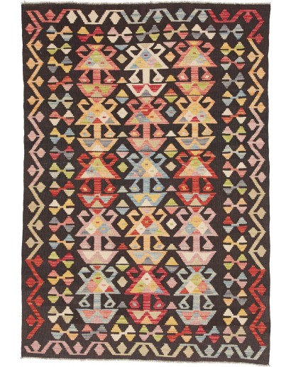 Tappeto Kilim Afghanistan marrone 119x174