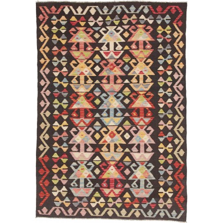 Tappeto Kilim Afghanistan marrone 119x174