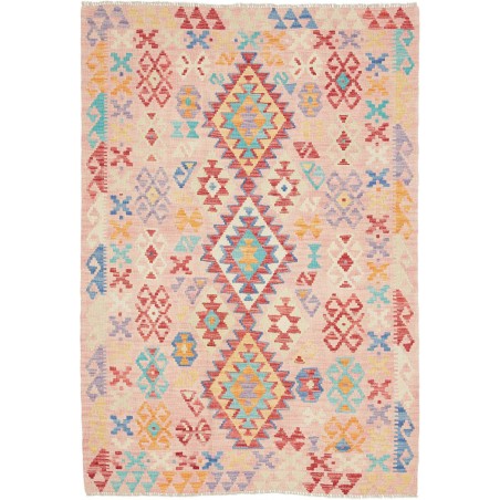 Tappeto Kilim Afghanistan beige giallo 123x177