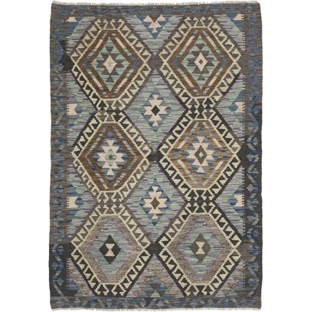 Tappeto Kilim Afghanistan azzurro beige 122x175