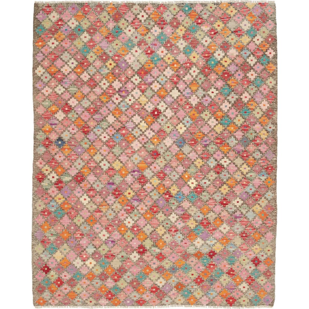 Tappeto Kilim Afghanistan marrone 132x163