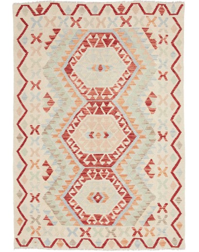Tappeto Kilim Afghanistan bianco 122x179