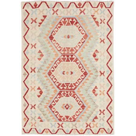 Tappeto Kilim Afghanistan bianco 122x179