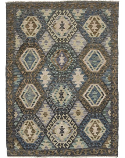 Tappeto Kilim Afghanistan azzurro grigio 128x178