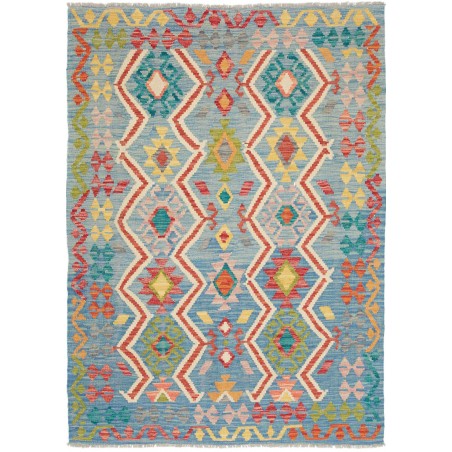 Tappeto Kilim Afghanistan azzurro marrone 125x172