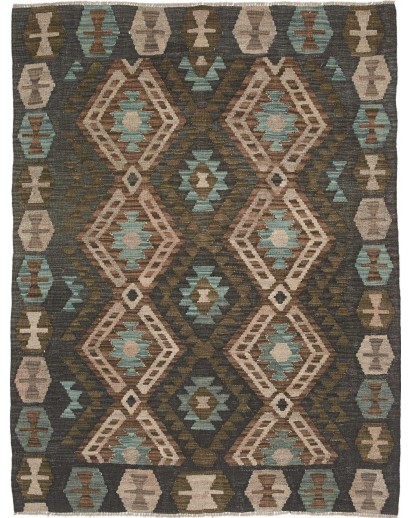 Tappeto Kilim Afghanistan azzurro grigio 129x168