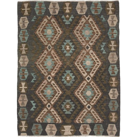 Tappeto Kilim Afghanistan azzurro grigio 129x168