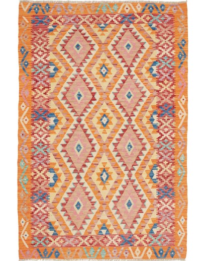 Tappeto Kilim Afghanistan marrone 124x181