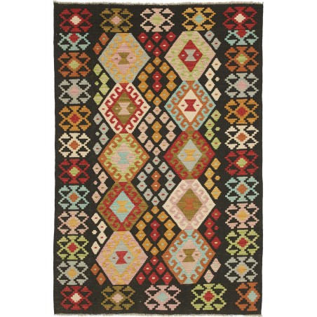 Tappeto Kilim Afghanistan marrone 124x183