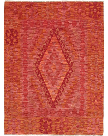 Tappeto Kilim Afghanistan marrone arancione 130x174