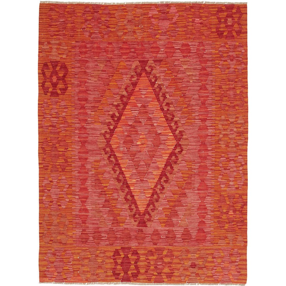 Tappeto Kilim Afghanistan marrone arancione 130x174