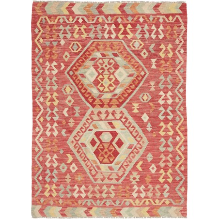 Tappeto Kilim Afghanistan marrone giallo 124x173