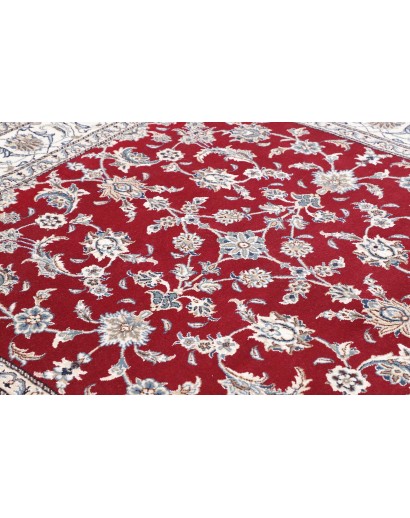 Tappeto Nain Kashmar Persia bianco grigio 197x204