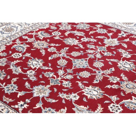 Tappeto Nain Kashmar Persia bianco grigio 197x204