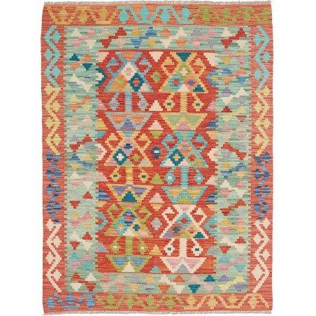 Tappeto Kilim Afghanistan marrone azzurro 128x167