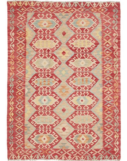 Tappeto Kilim Afghanistan marrone 133x182