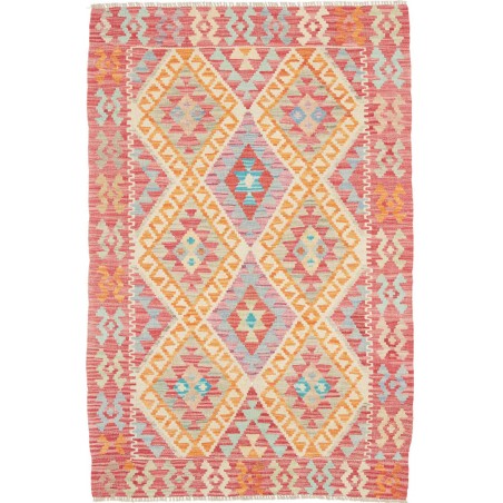 Tappeto Kilim Afghanistan marrone rosso 98x146