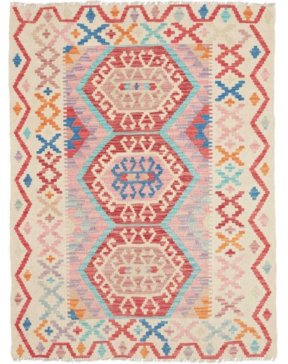Tappeto Kilim Afghanistan beige giallo 105x141