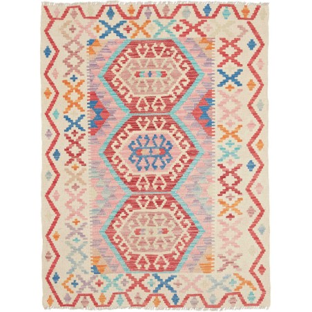 Tappeto Kilim Afghanistan beige giallo 105x141