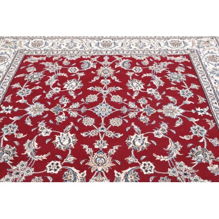 Tappeto Nain Kashmar Persia bianco grigio 197x204