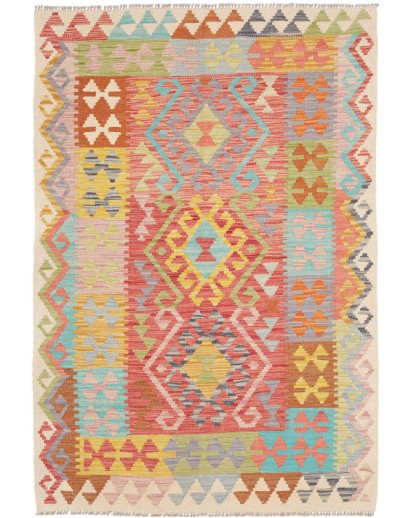 Tappeto Kilim Afghanistan marrone 102x146