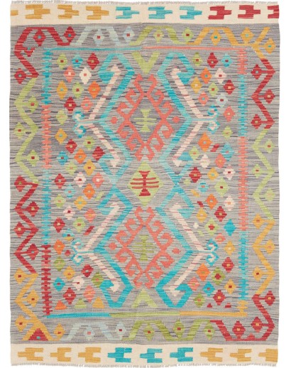Tappeto Kilim Afghanistan azzurro 105x139