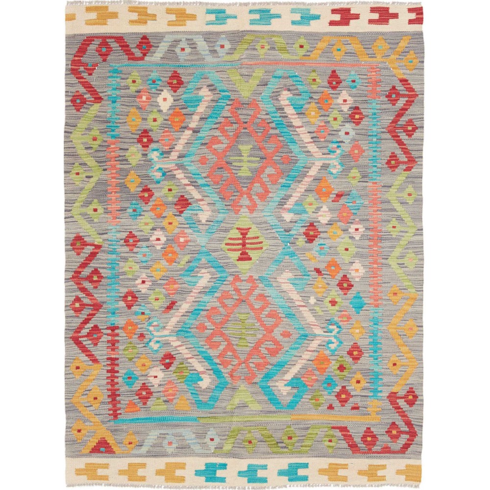 Tappeto Kilim Afghanistan azzurro 105x139