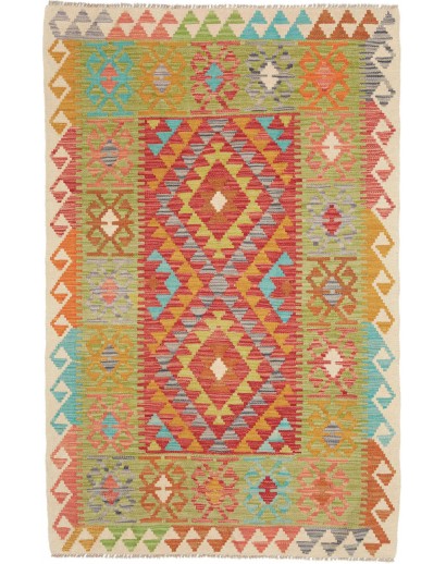 Tappeto Kilim Afghanistan marrone 101x156