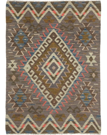 Tappeto Kilim Afghanistan azzurro marrone 105x146