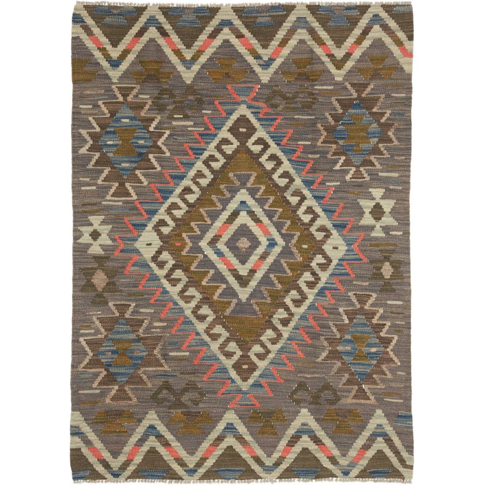 Tappeto Kilim Afghanistan azzurro marrone 105x146
