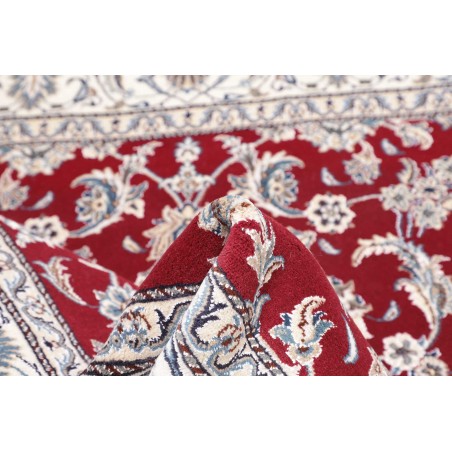 Tappeto Nain Kashmar Persia bianco grigio 197x204