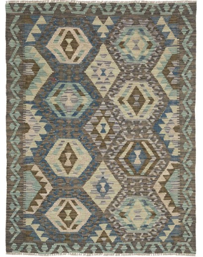 Tappeto Kilim Afghanistan bianco beige 109x144