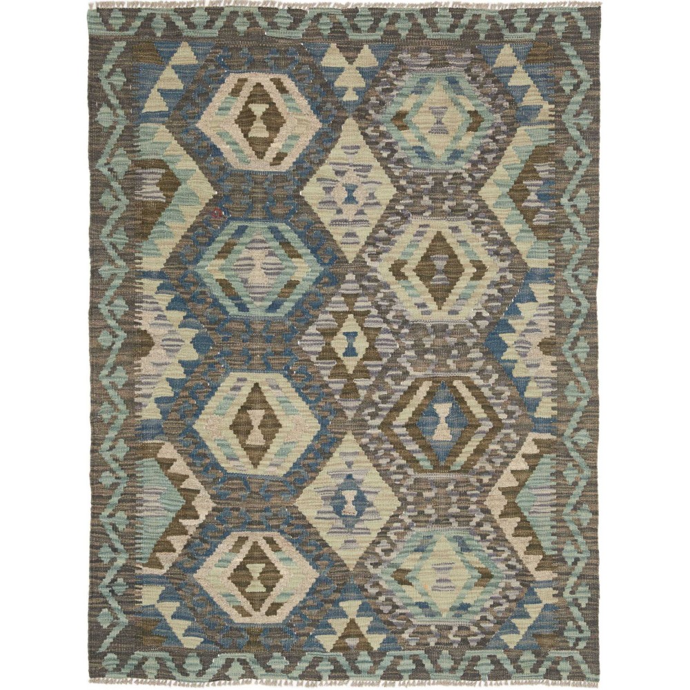 Tappeto Kilim Afghanistan bianco beige 109x144