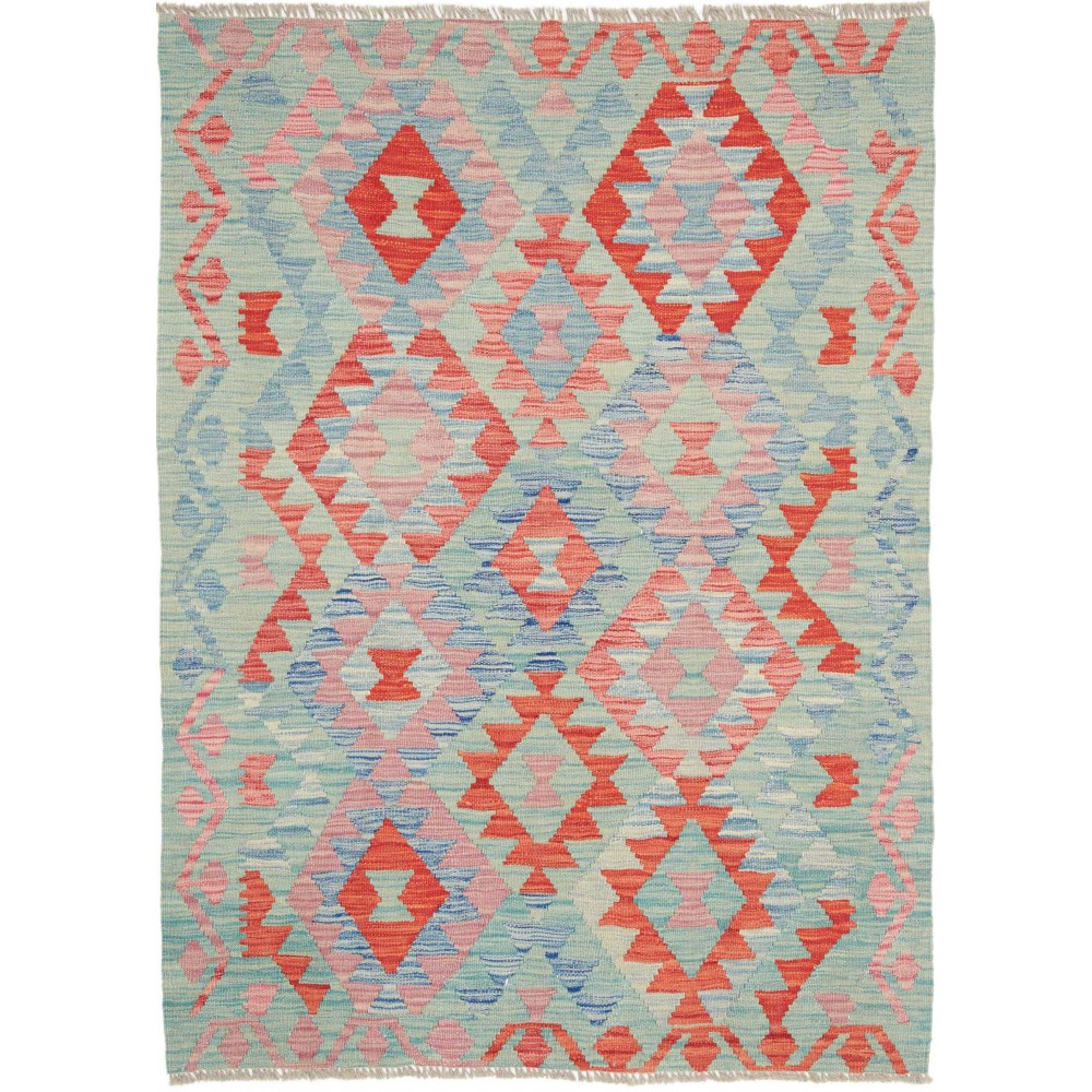 Tappeto Kilim Afghanistan azzurro marrone 105x147