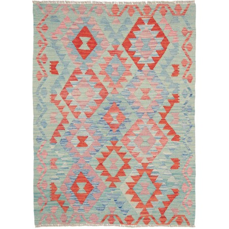 Tappeto Kilim Afghanistan azzurro marrone 105x147