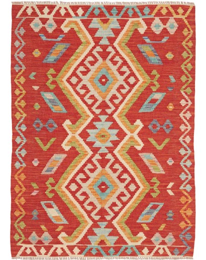 Tappeto Kilim Afghanistan marrone giallo 103x142