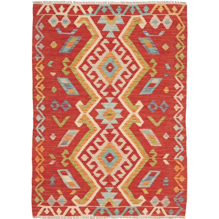 Tappeto Kilim Afghanistan marrone giallo 103x142