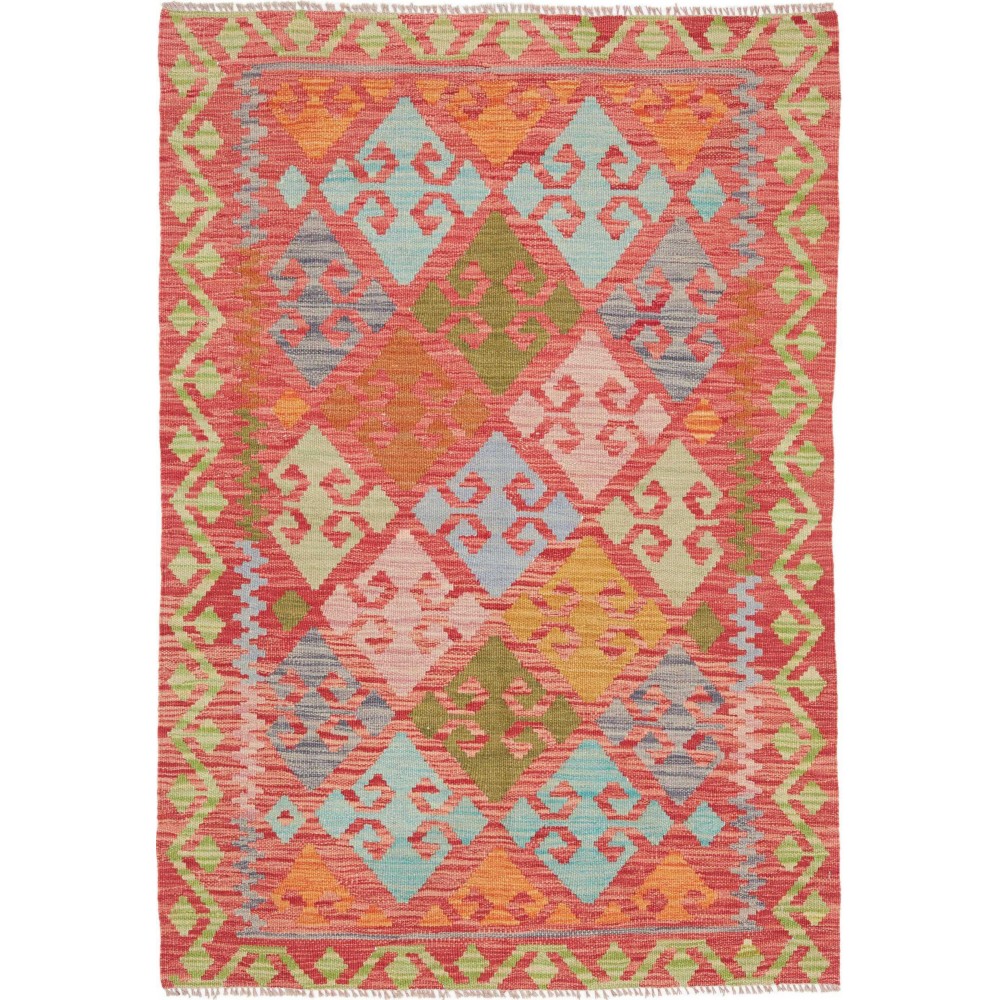 Tappeto Kilim Afghanistan marrone bianco 101x144