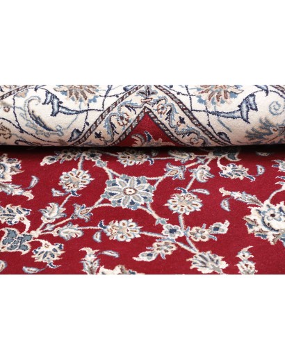 Tappeto Nain Kashmar Persia bianco grigio 197x204